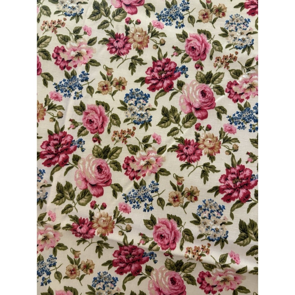 Vintage Waverly Floral Curtain 43" X 71"
